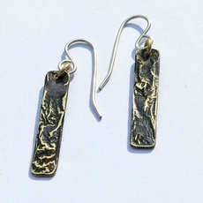 Medium Reticulated Brass Papa Earrings-jewellery-The Vault