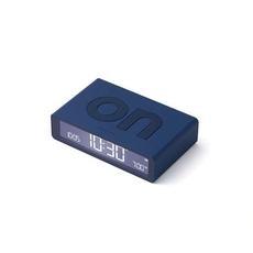 Lexon Flip Classic Rubber Alarm Clock Dark Blue-lifestyle-The Vault