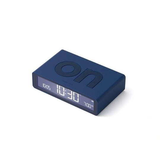 Lexon Flip Classic Rubber Alarm Clock Dark Blue
