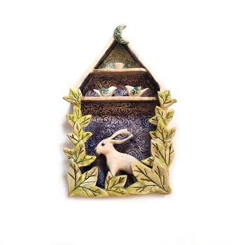 Hanging Hare House Sculpture