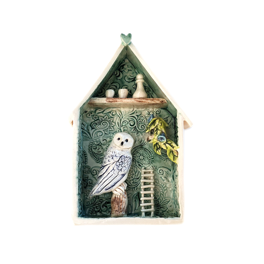 Hanging Owl House Sculpture