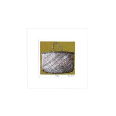 Kete Green Background Matted Hand Screen Print-artists-and-brands-The Vault