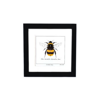 Bumble Bee Framed Hand Screen Print