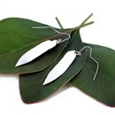 Sand & Seagull Feather Earrings Large