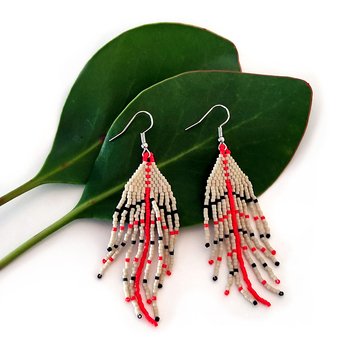 Japanese Seed Beads Earrings-jewellery-The Vault