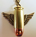 Copperhead Winged Pendant Brass