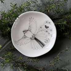 Trinket Dish Come Fly with Me Piwakawaka-art-The Vault