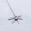 Victorian Dragonfly Pendant Silver