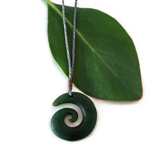Pounamu Pendant Open Koru-jewellery-The Vault