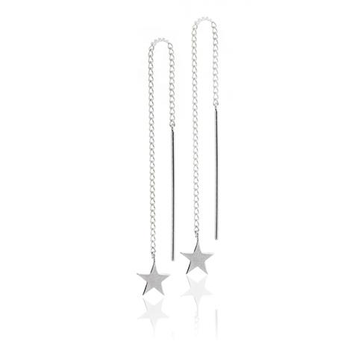Stargazer Thread Earrings Silver