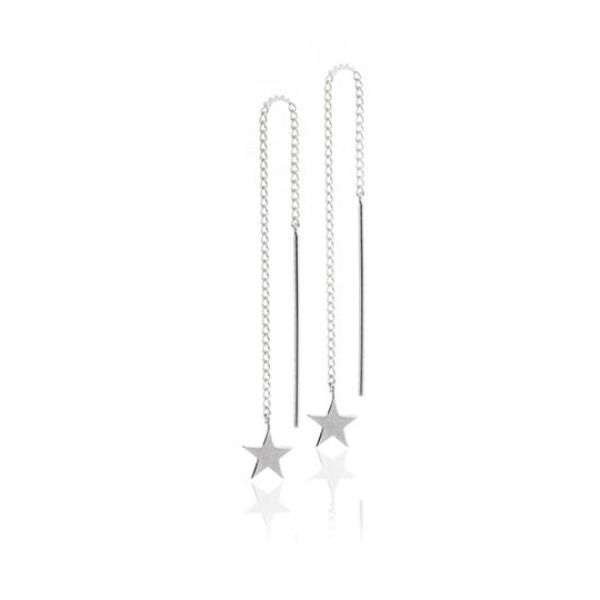 Stargazer Thread Earrings Silver