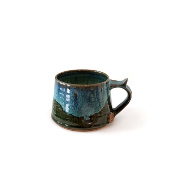 Conical Blue Green Mug