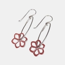 Copper Daisy Cut Out Drop Earrings