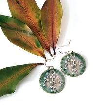Porcelain Earrings Disc-jewellery-The Vault