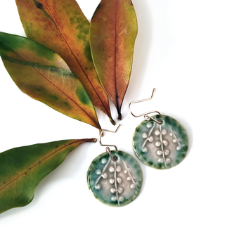 Porcelain Earrings Disc