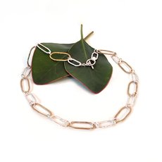 Silver Oval and Brass Oval Link Chain-jewellery-The Vault