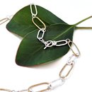 Silver Oval and Brass Oval Link Chain