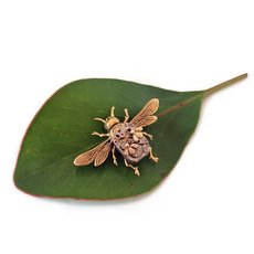 Large Gold Honey Bee Brooch with Tiny Gold Bee-jewellery-The Vault