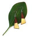 Short Drop Triangle Earrings Gold Foil