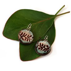 Porcelain Earrings Disc-jewellery-The Vault