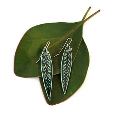 Porcelain Earrings Leaf -jewellery-The Vault