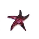 Glass Starfish Gold Ruby