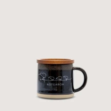 Ceramic Espresso Mug Kiwi Black-lifestyle-The Vault