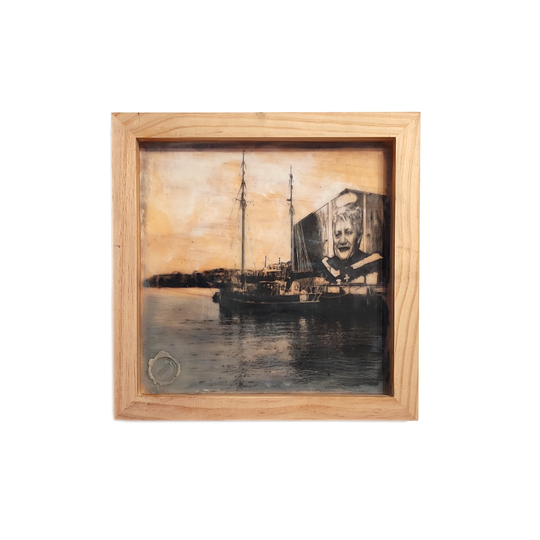 Shed1 Junes Mural Encaustic Original Painting