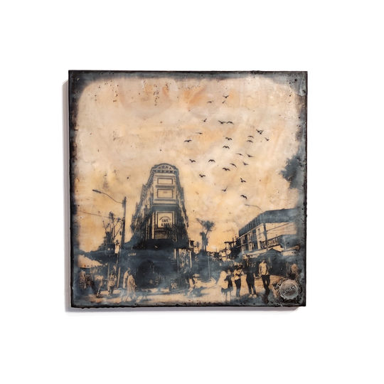 Ashleigh Court Newtown Encaustic Original Painting