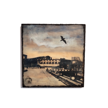 Queens Wharf Encaustic Original Painting