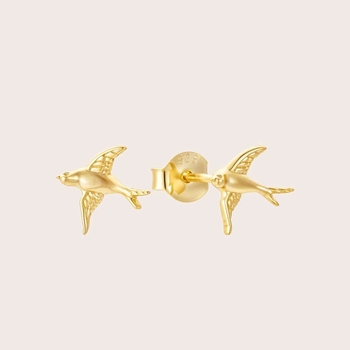 New Horizon Studs Gold Plate-jewellery-The Vault