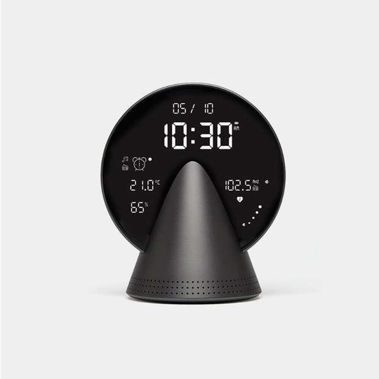 Conic Radio Alarm Speaker Platinum Grey