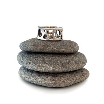 Silver Erosion Band Brushed Finish-jewellery-The Vault