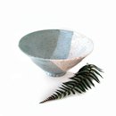 Blue and White Speckled Large Footed Bowl