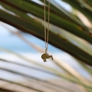 Kiwi Necklace Gold Plate