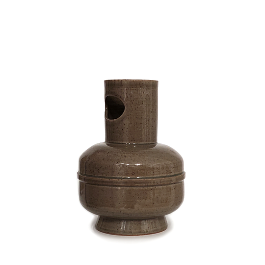 Green Ceramic Gas Bottle Sculpture Medium