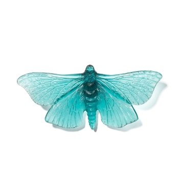 Cast Glass Puriri Moth Open Wings Jade-artists-and-brands-The Vault