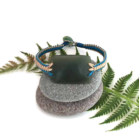 Pounamu Bracelet Multi Beige Cord