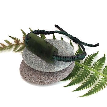 Pounamu Bracelet Adjustable Multi Green Cord-jewellery-The Vault