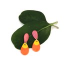 Drop of Love Earrings Pink Orange