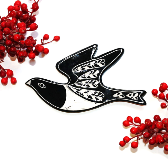 Ceramic Sgraffito Kereru