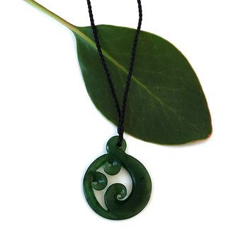Pounamu Pendant Koru Kahurangi-jewellery-The Vault