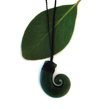 Pounamu Pendant Hei Matau Kawakawa-jewellery-The Vault