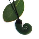 Pounamu Pendant Hei Matau Kawakawa