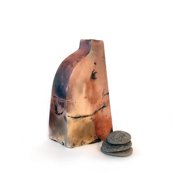 Pit Fired Rectangular Vase-artists-and-brands-The Vault