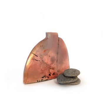 Pit Fired Trianguler Vase-artists-and-brands-The Vault