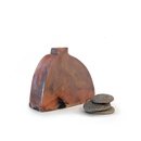 Pit Fired Trianguler Vase