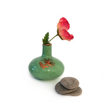 Small Green Round Vase-artists-and-brands-The Vault