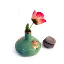 Small Green Round Vase