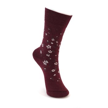 Crew Socks Manuka Flowers Fire Brick-lifestyle-The Vault